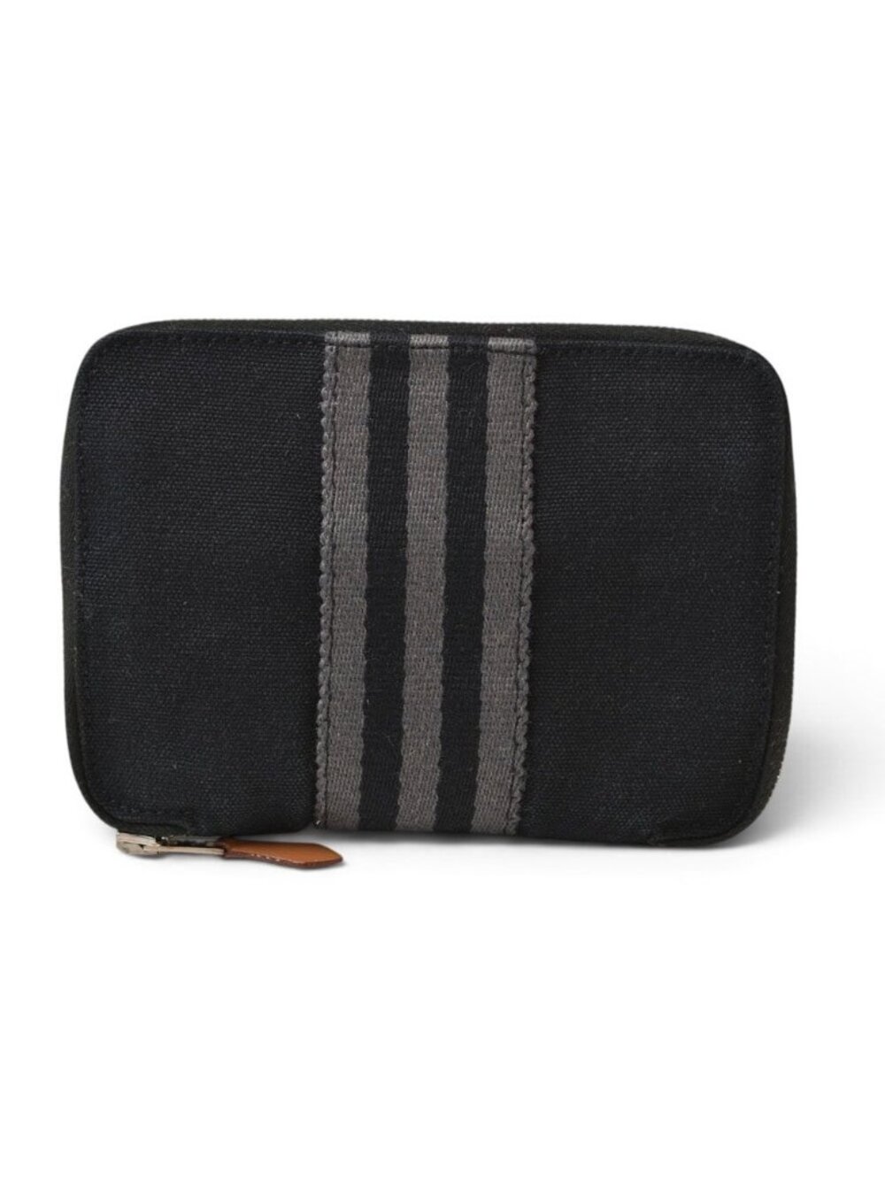 Hermes Wallet Mini Fourre Tout Purse PM Canvas Black Gray